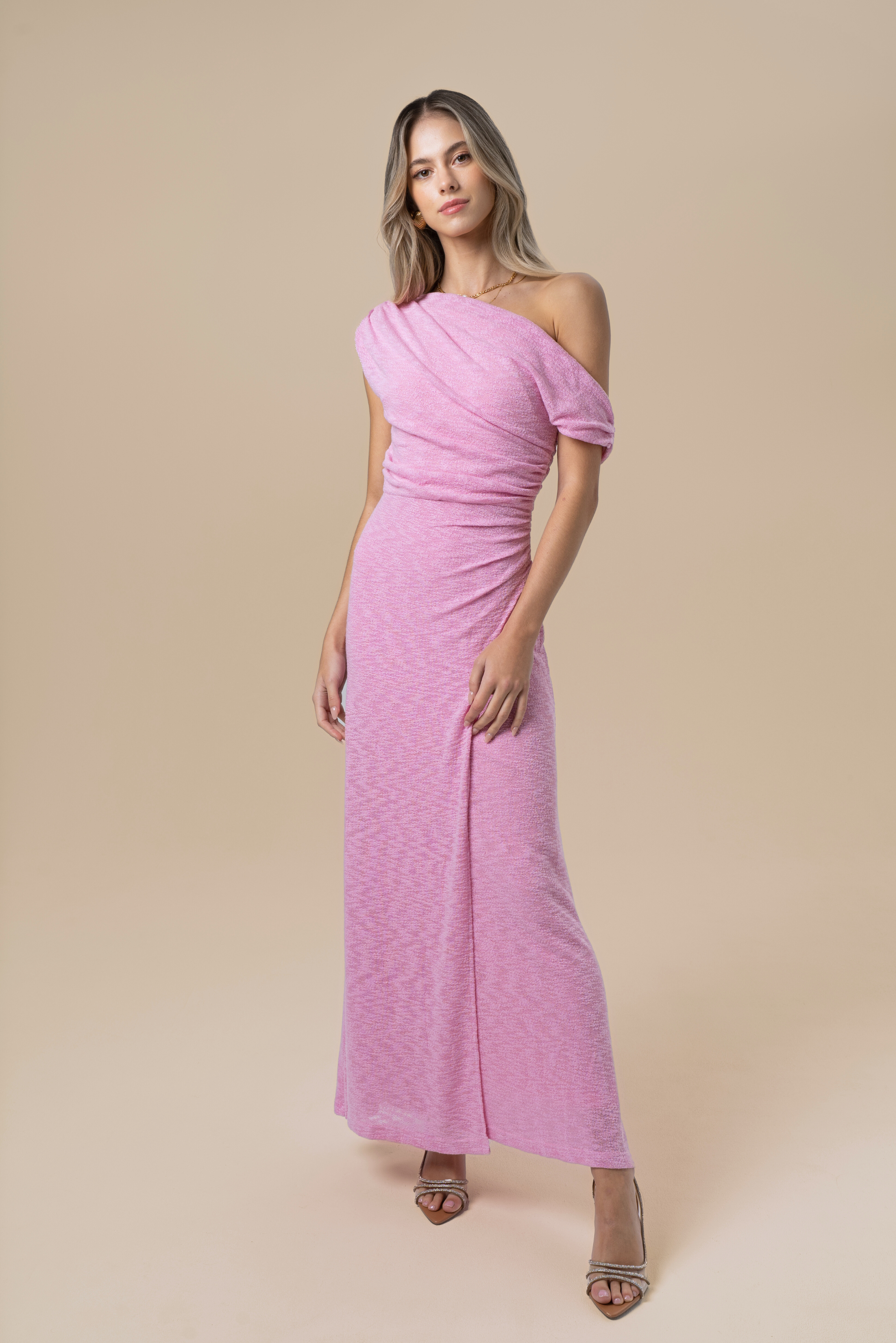 Shana Pink Drop Shoulder Maxi