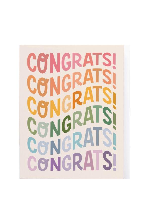 Wavy Congrats Greeting Card