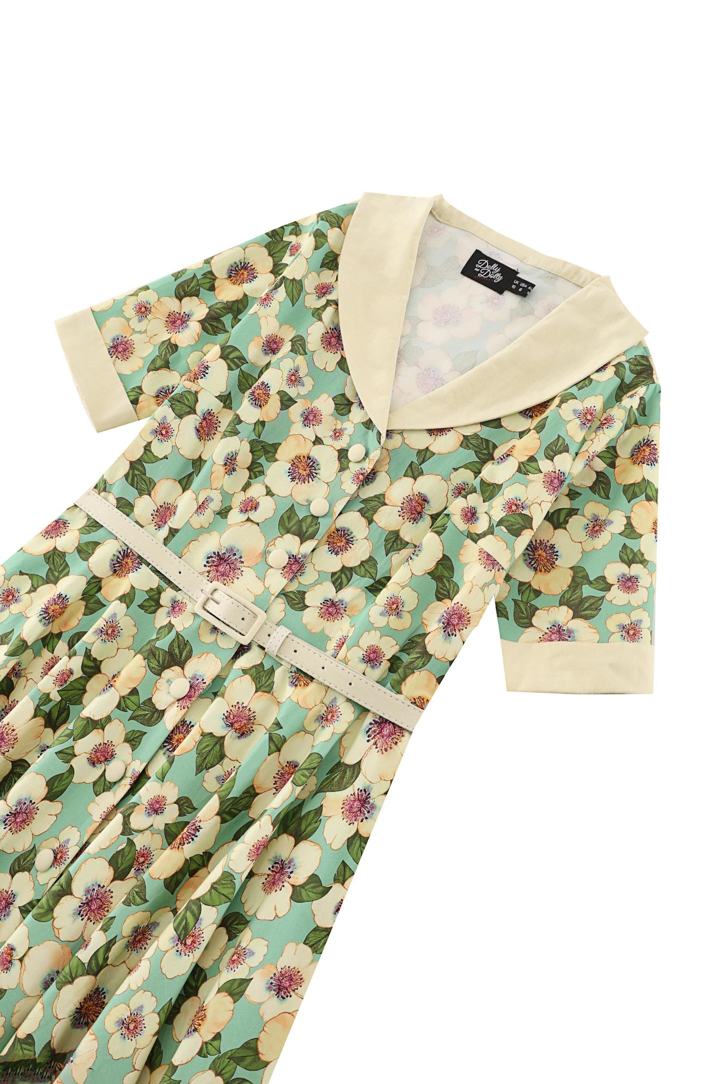 Mollie Teal Blossom Full Circle Shirt Dress