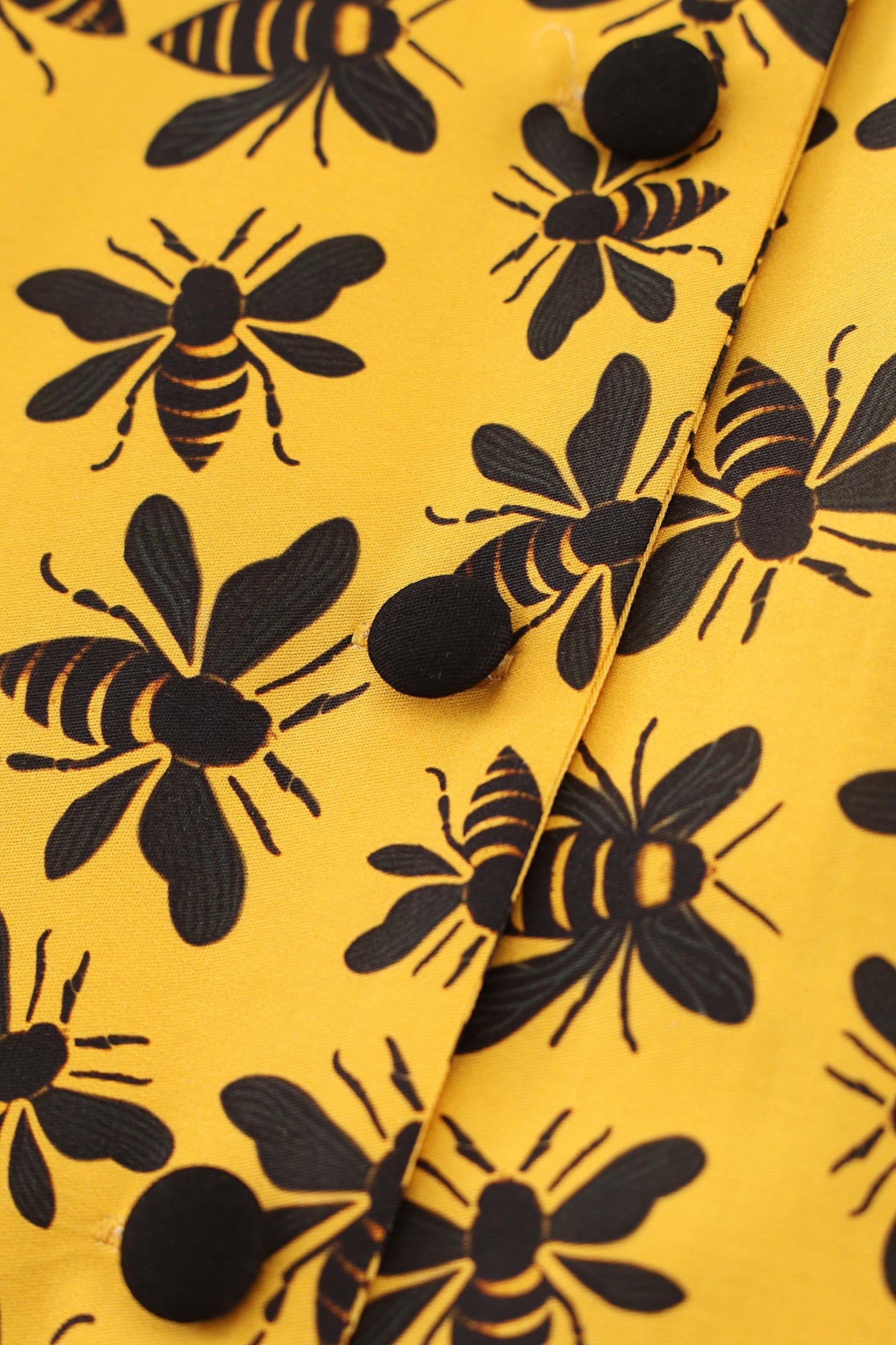 Mollie Yellow Busy Bee Full Circle Shirt Dress