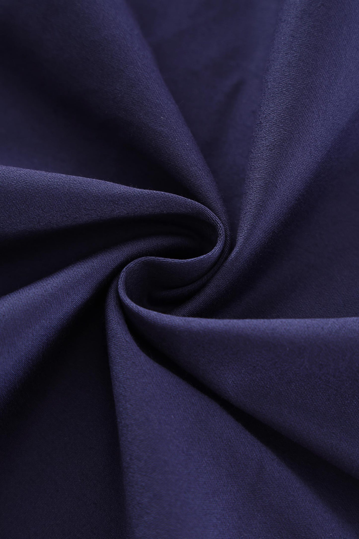 May Navy Blue V-Neck Swing Dress