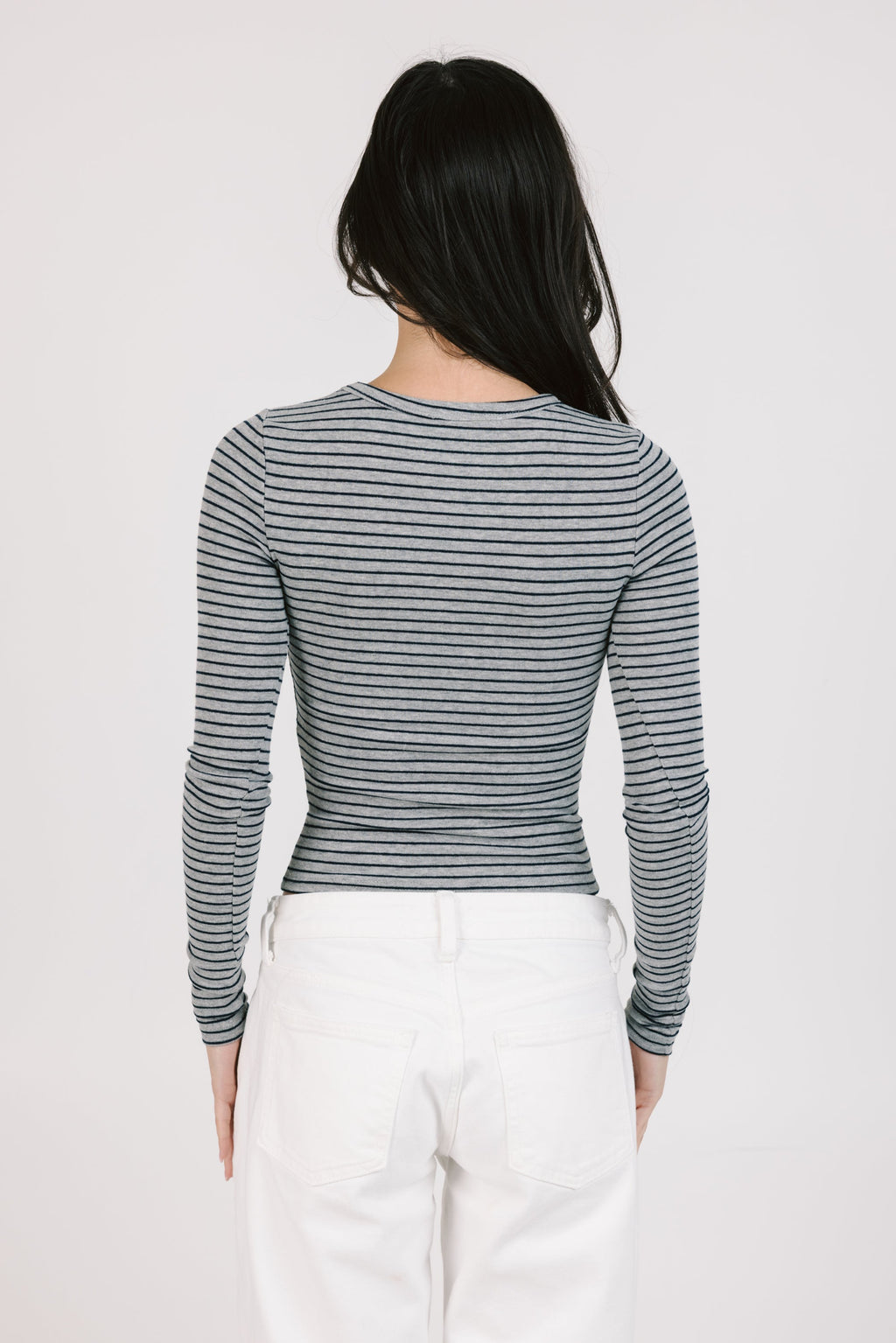 Blaine Long Sleeve in Grey/Black