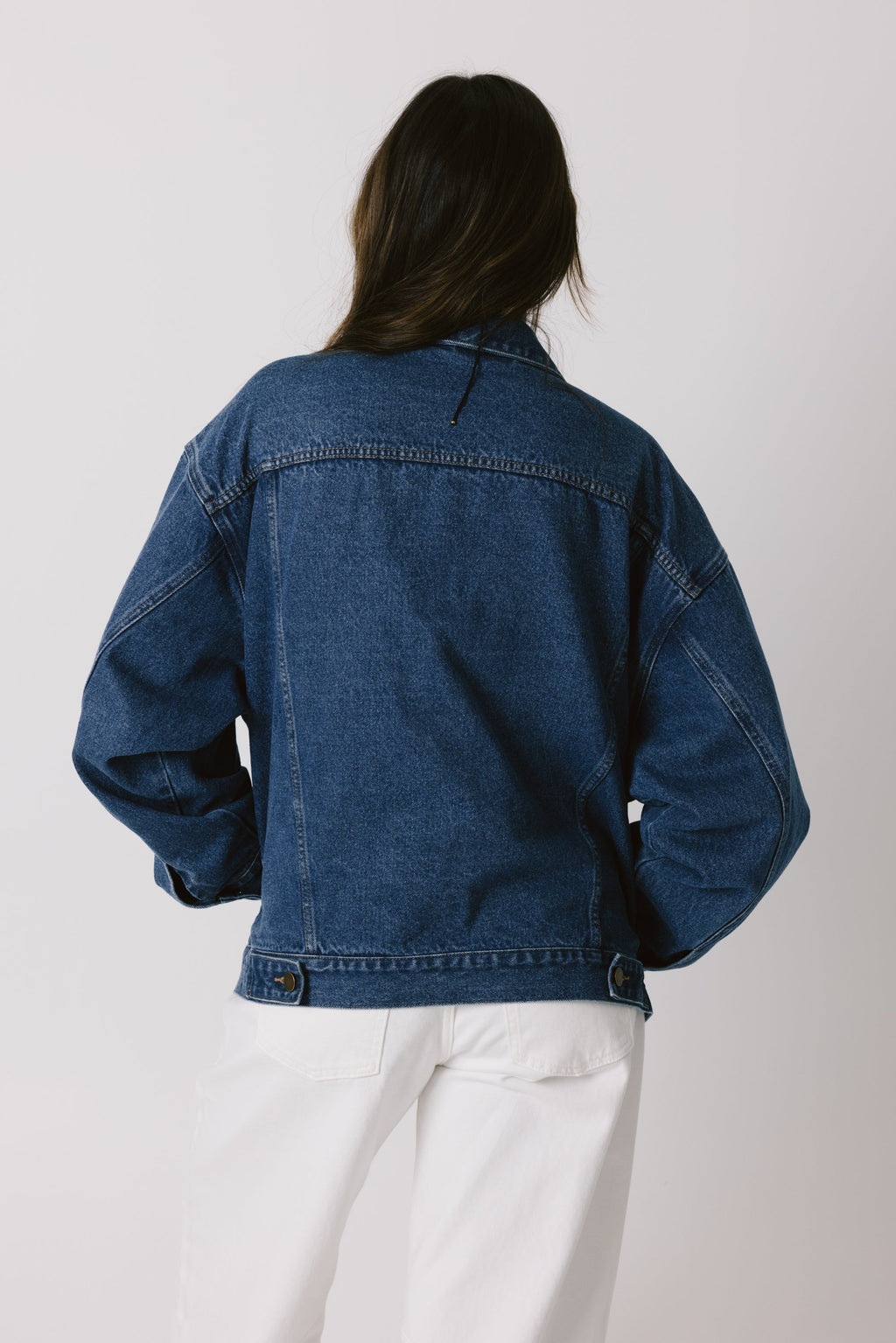 Midtown Oversized Denim Jacket in Dark Wash