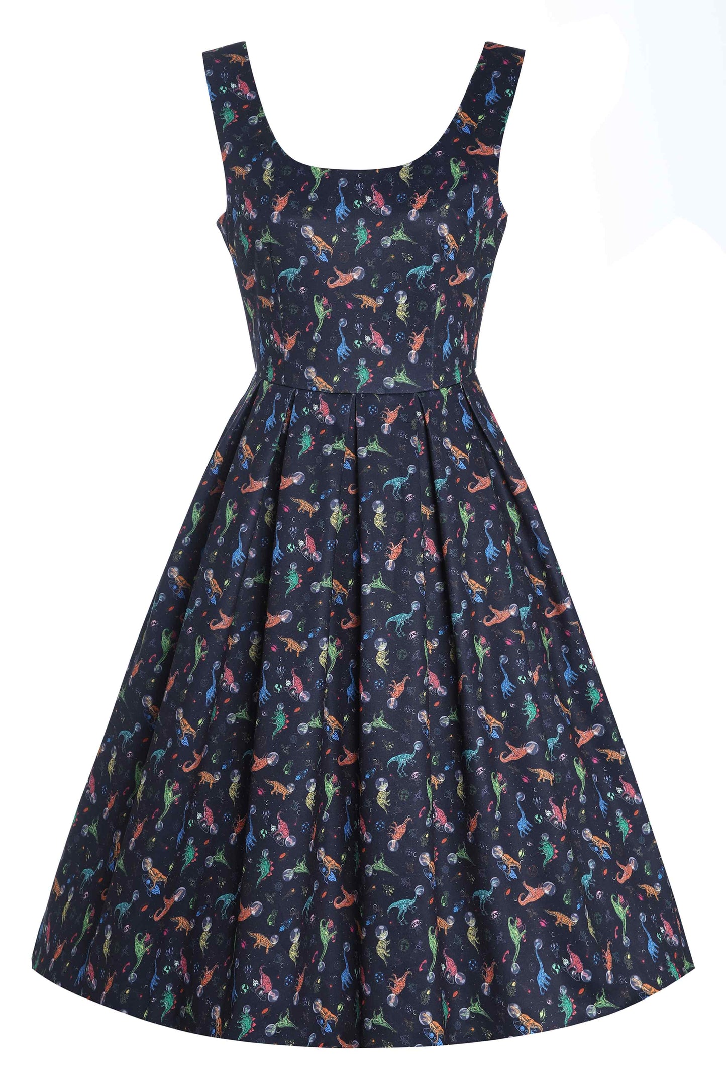 Amanda Dinosaur In Space Flared Dress