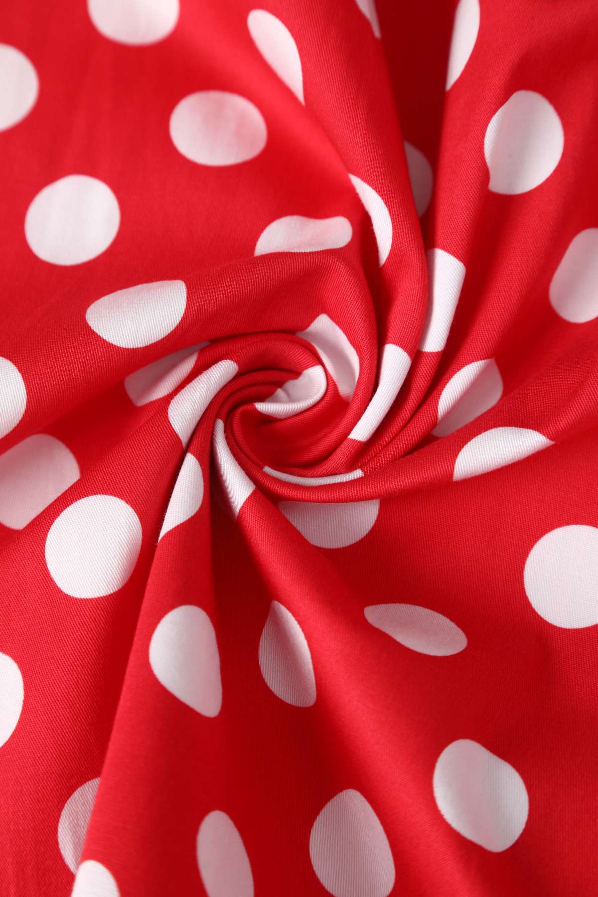 Amanda Polka Dot Flared Dress In Red