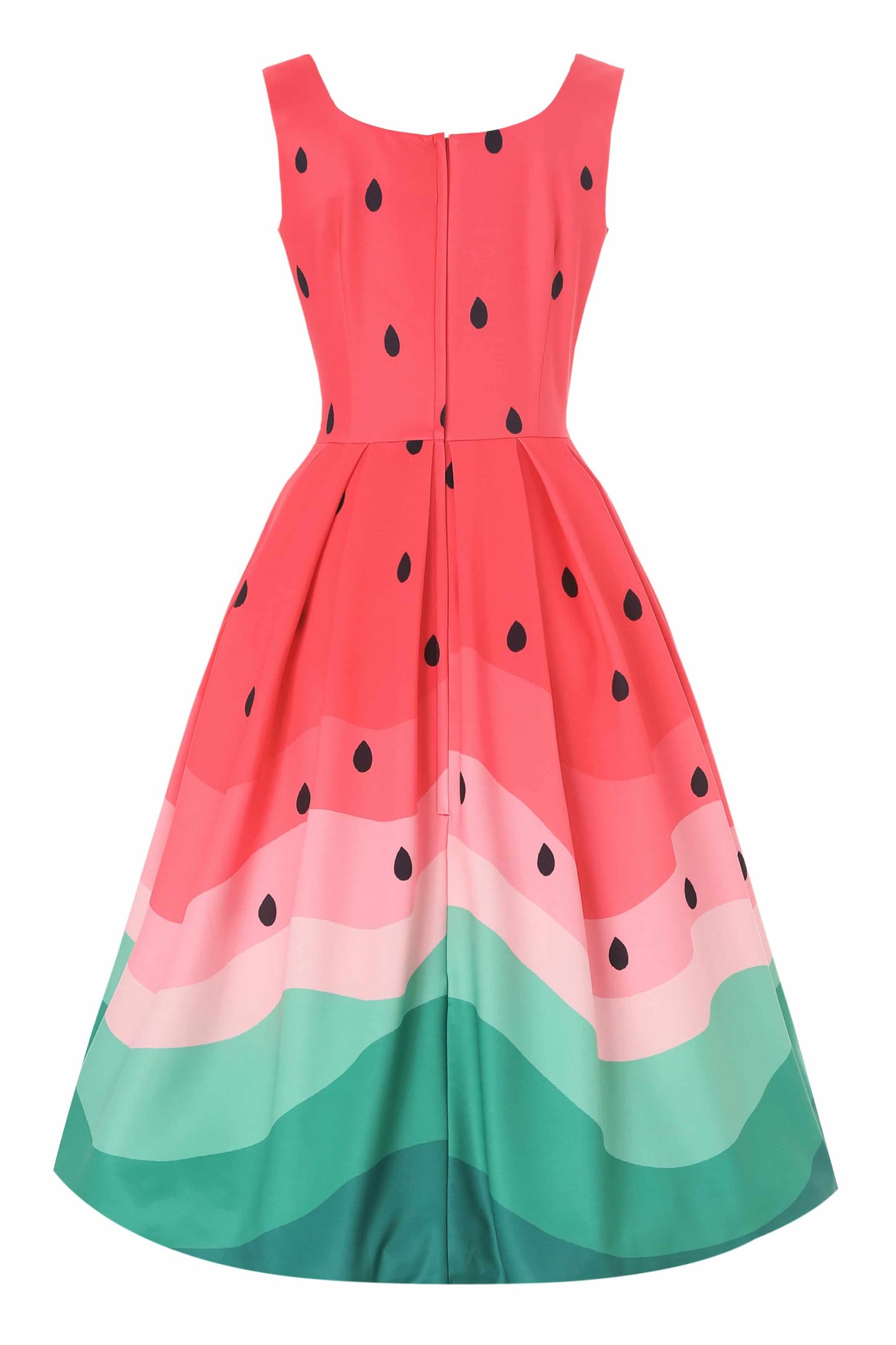 Amanda Watermelon Flared Dress