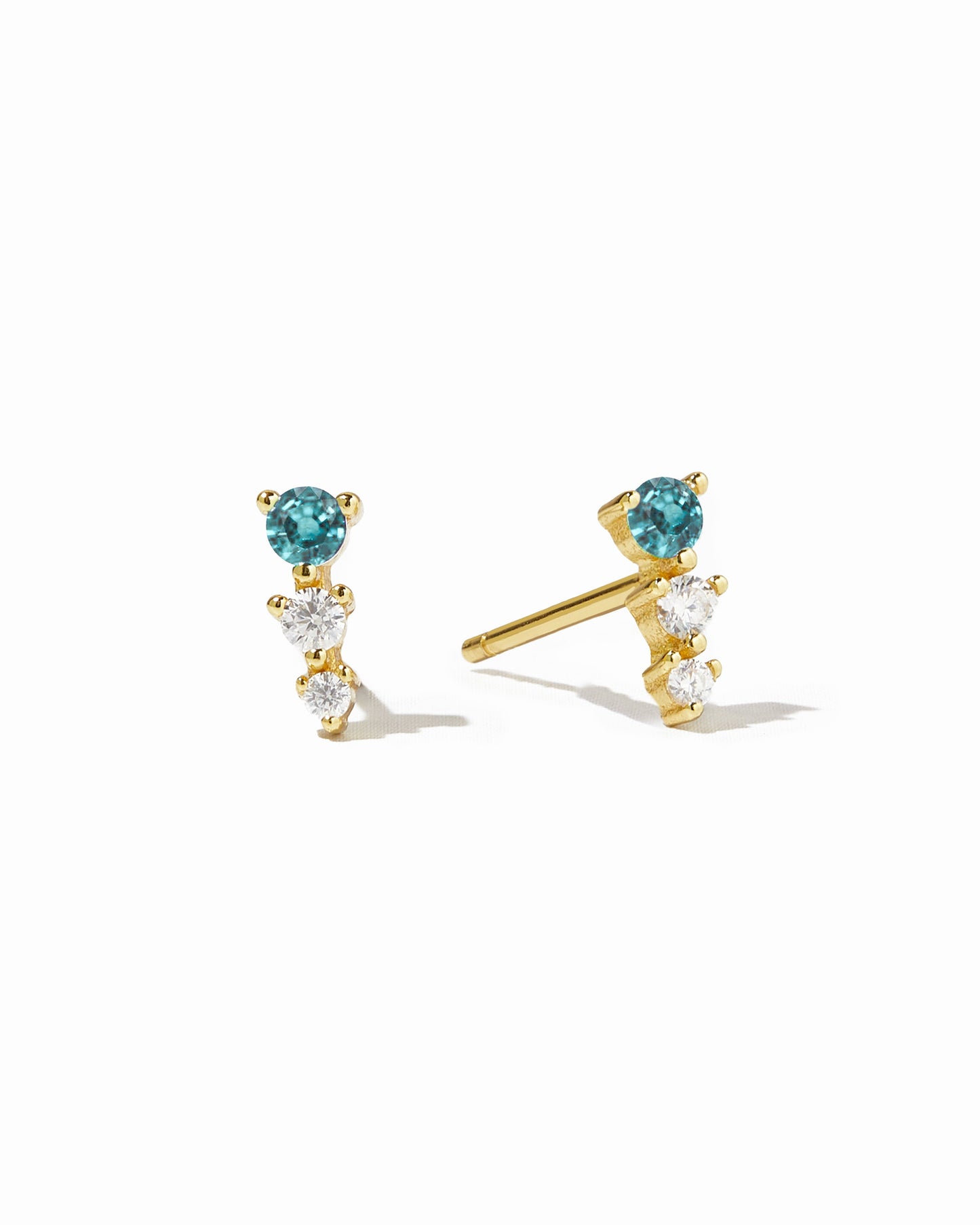 Aqua & Diamond Ear Climber