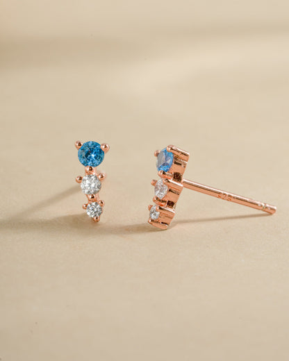 Aqua & Diamond Ear Climber
