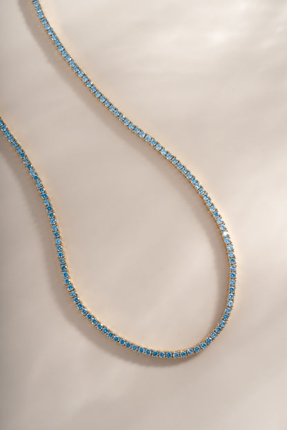 Aquamarine Tennis Necklace