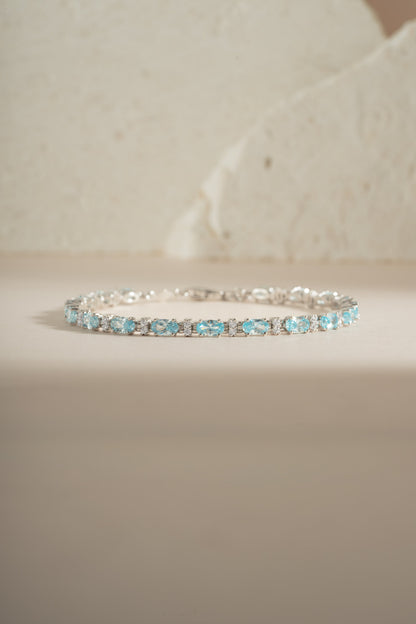 Aquamarine Tennis Bracelet