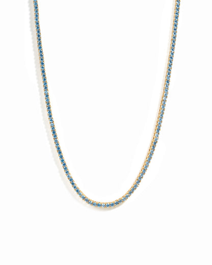 Aquamarine Tennis Necklace