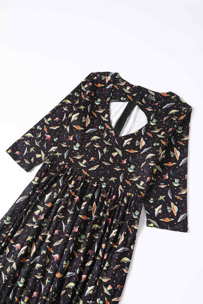 Billie Black UFO Spaceship Flared Dress