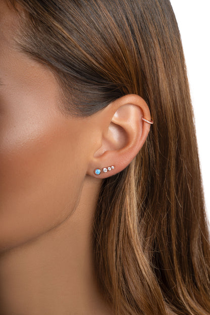 Blue Opal Studs