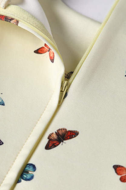 Amanda Butterfly Garden Flared Dress