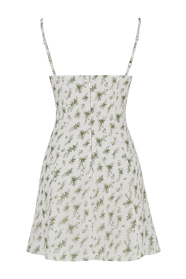 garden print mini dress