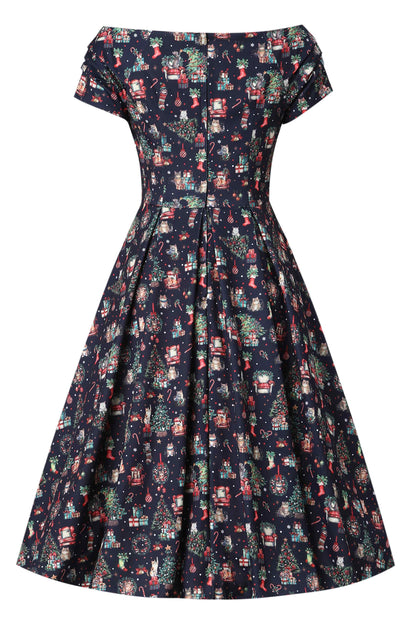 Lily Cats At Christmas Circle Dress