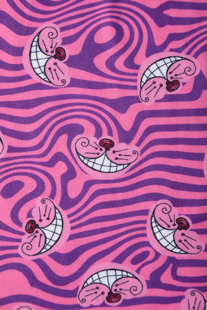 Billie Cheshire Cat Smile Pink Long Sleeved Dress