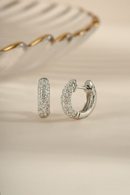 Chunky Pavé Huggies