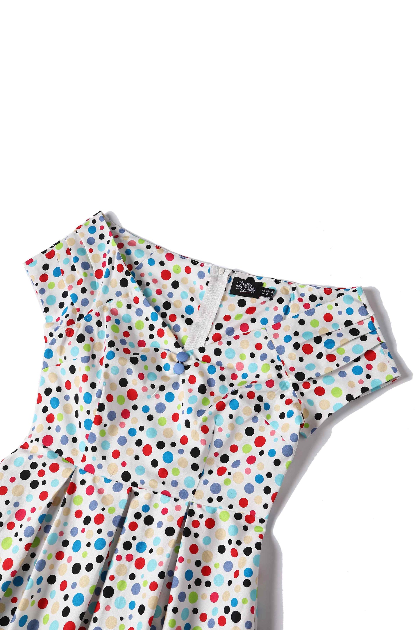 Lily Colourful Polka Dot Off Shoulder Dress