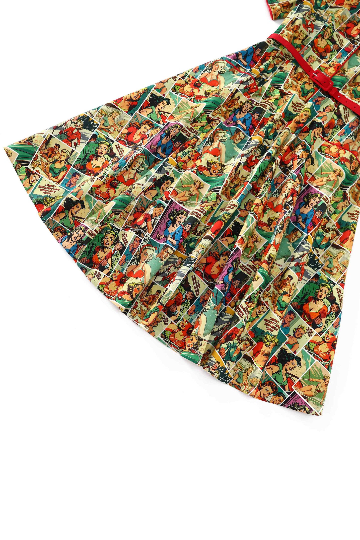 Mabel Comic Book Midi Shirt Dress