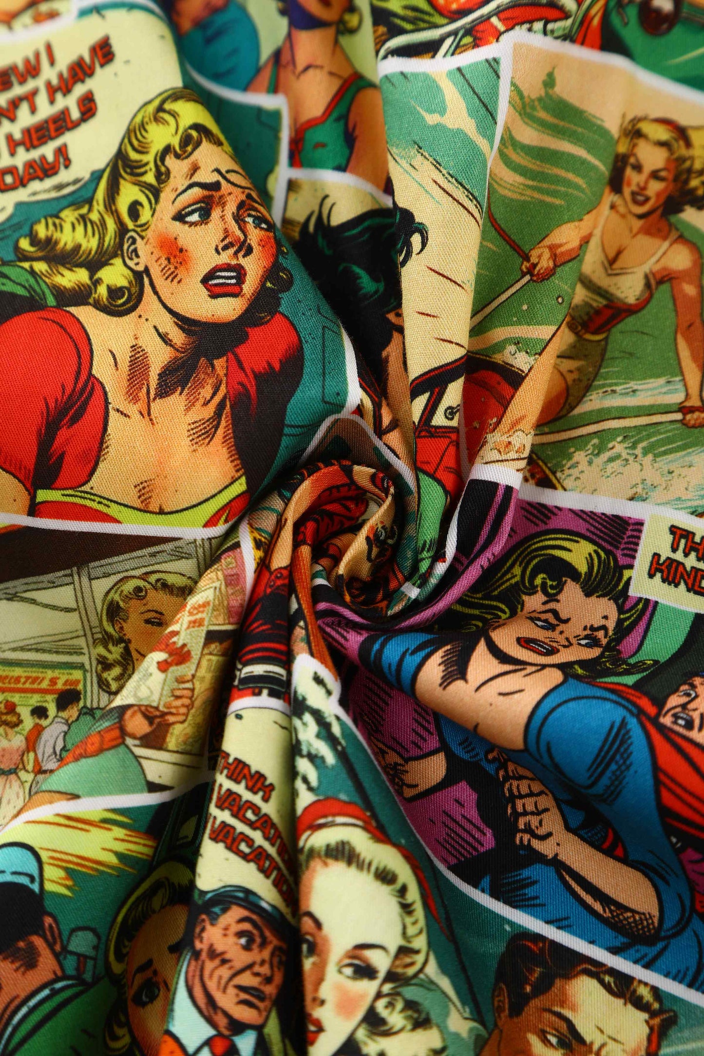 Mabel Comic Book Midi Shirt Dress
