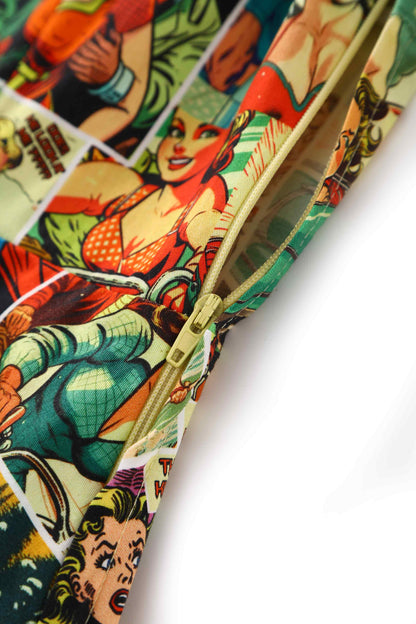 Mabel Comic Book Midi Shirt Dress
