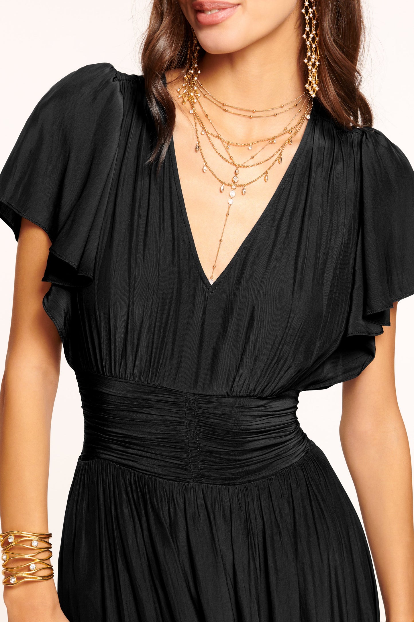 Joanie Short Sleeve Maxi Dress | BLACK