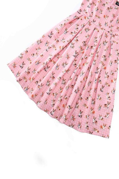 Amanda Corgi Pink Swing Dress