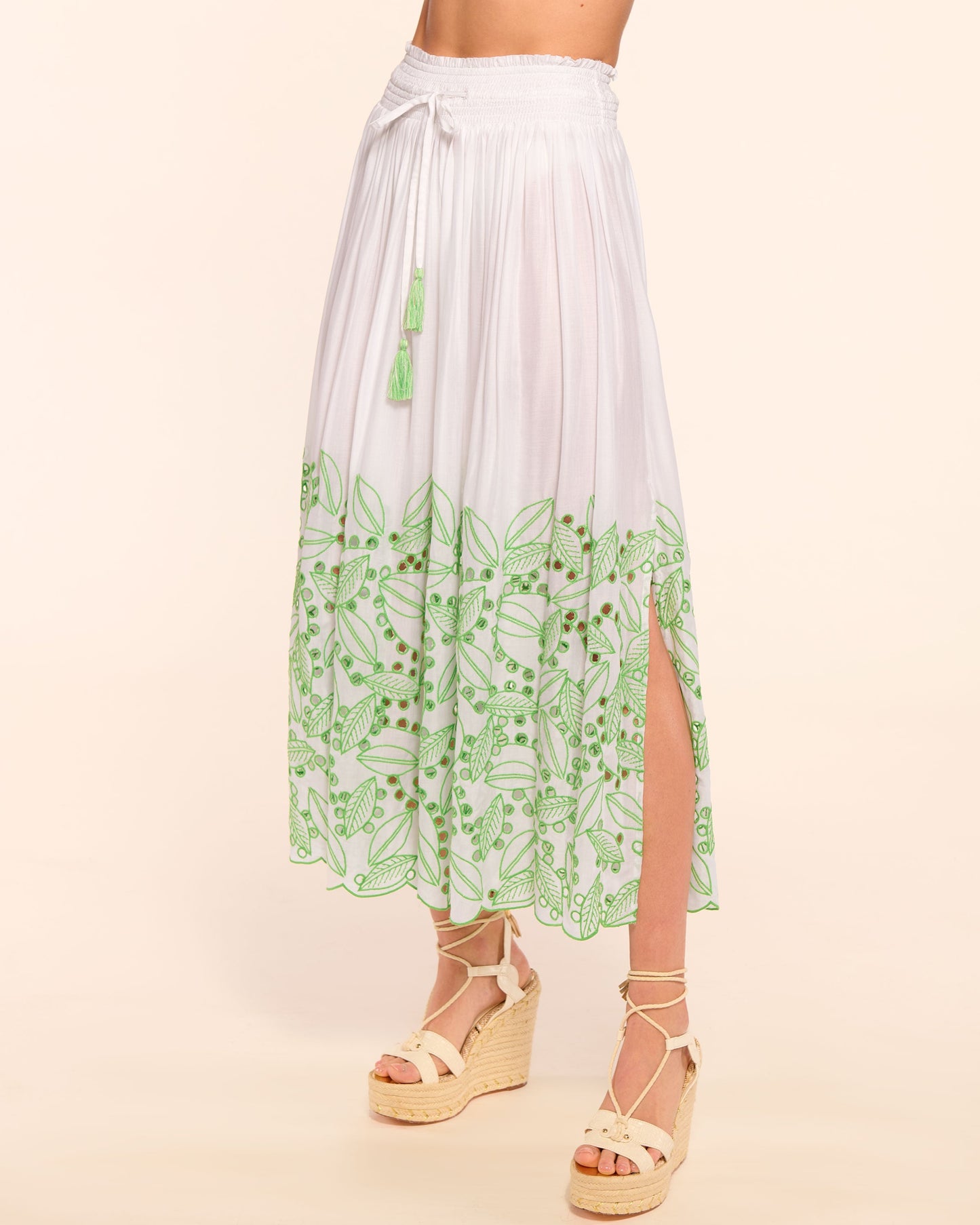 Jenning Coverup Eyelet Maxi Skirt