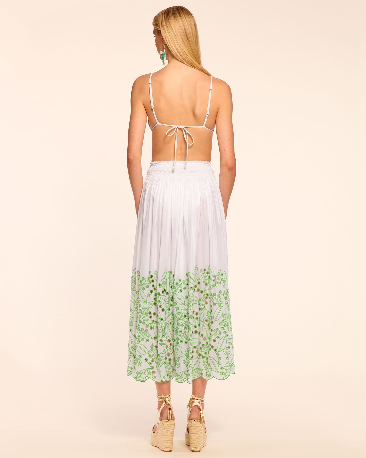 Jenning Coverup Eyelet Maxi Skirt