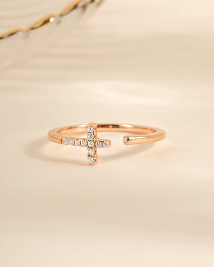 Cross Open Cuff Ring