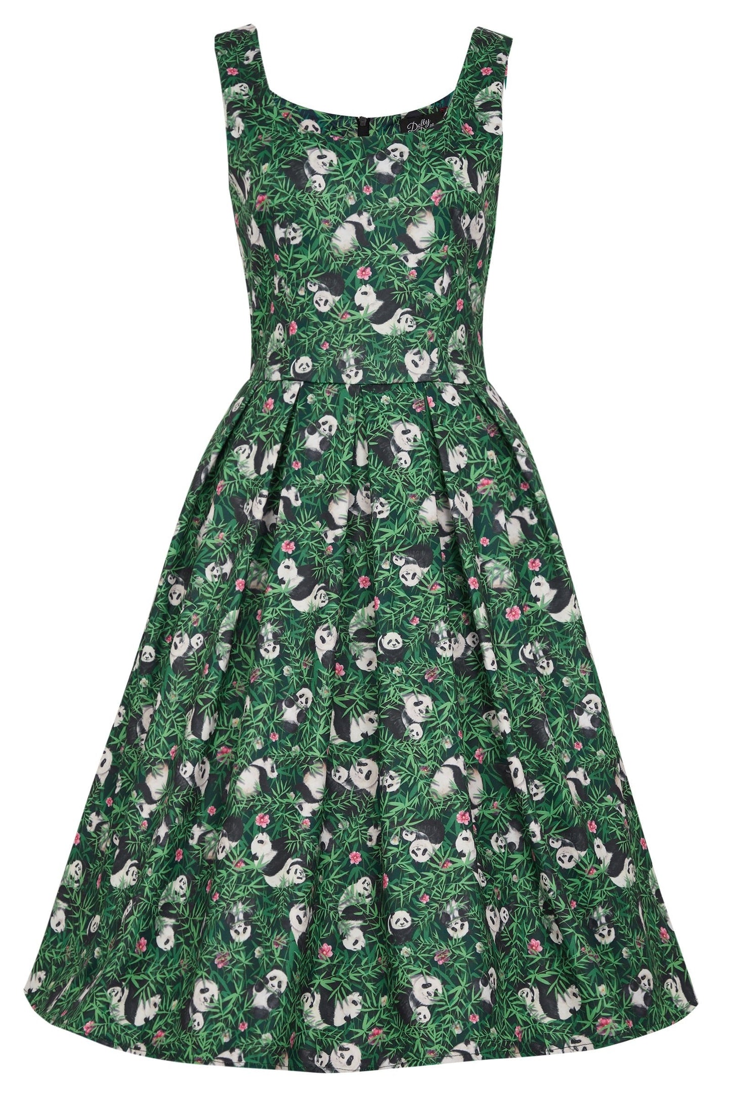 Amanda Panda & Bamboo Forest Print Swing Dress