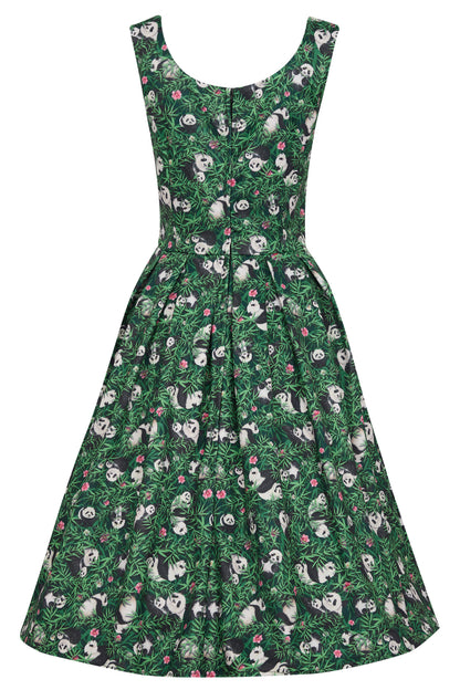 Amanda Panda & Bamboo Forest Print Swing Dress