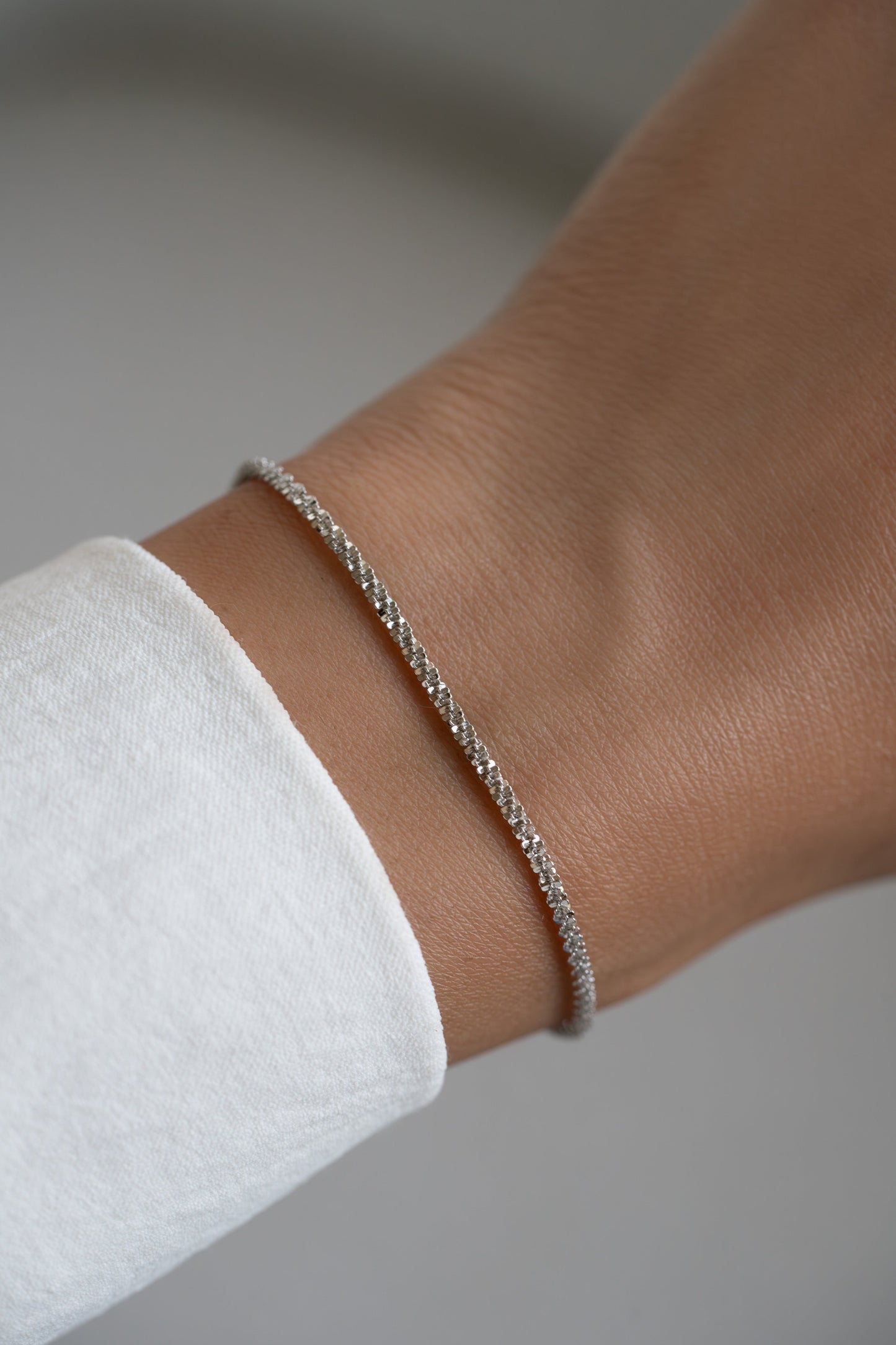 Diamond Cut Rope Chain Bracelet