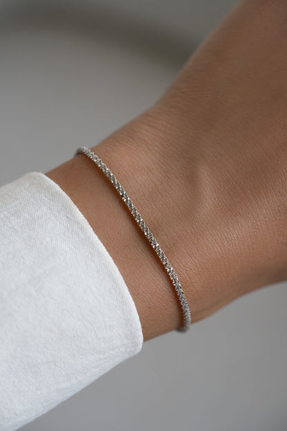 Diamond Cut Rope Chain Bracelet