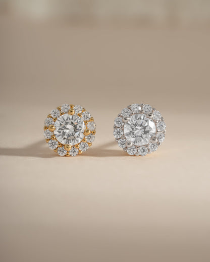 Diamond Halo Studs