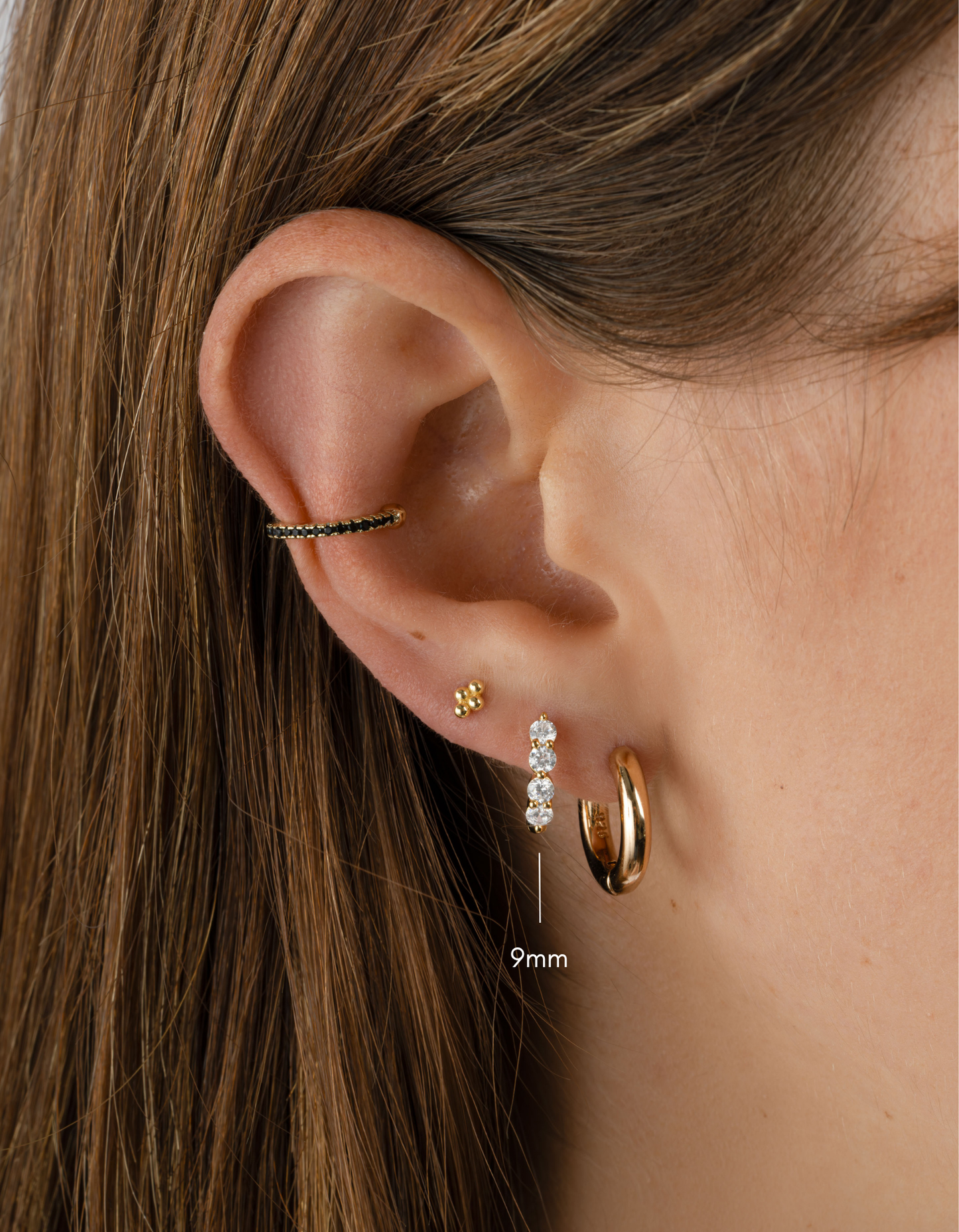 9mm Stacy Hoop Earrings