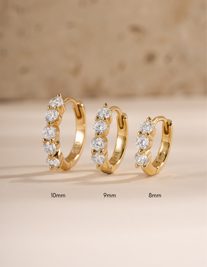 10mm Stacy Hoop Earrings