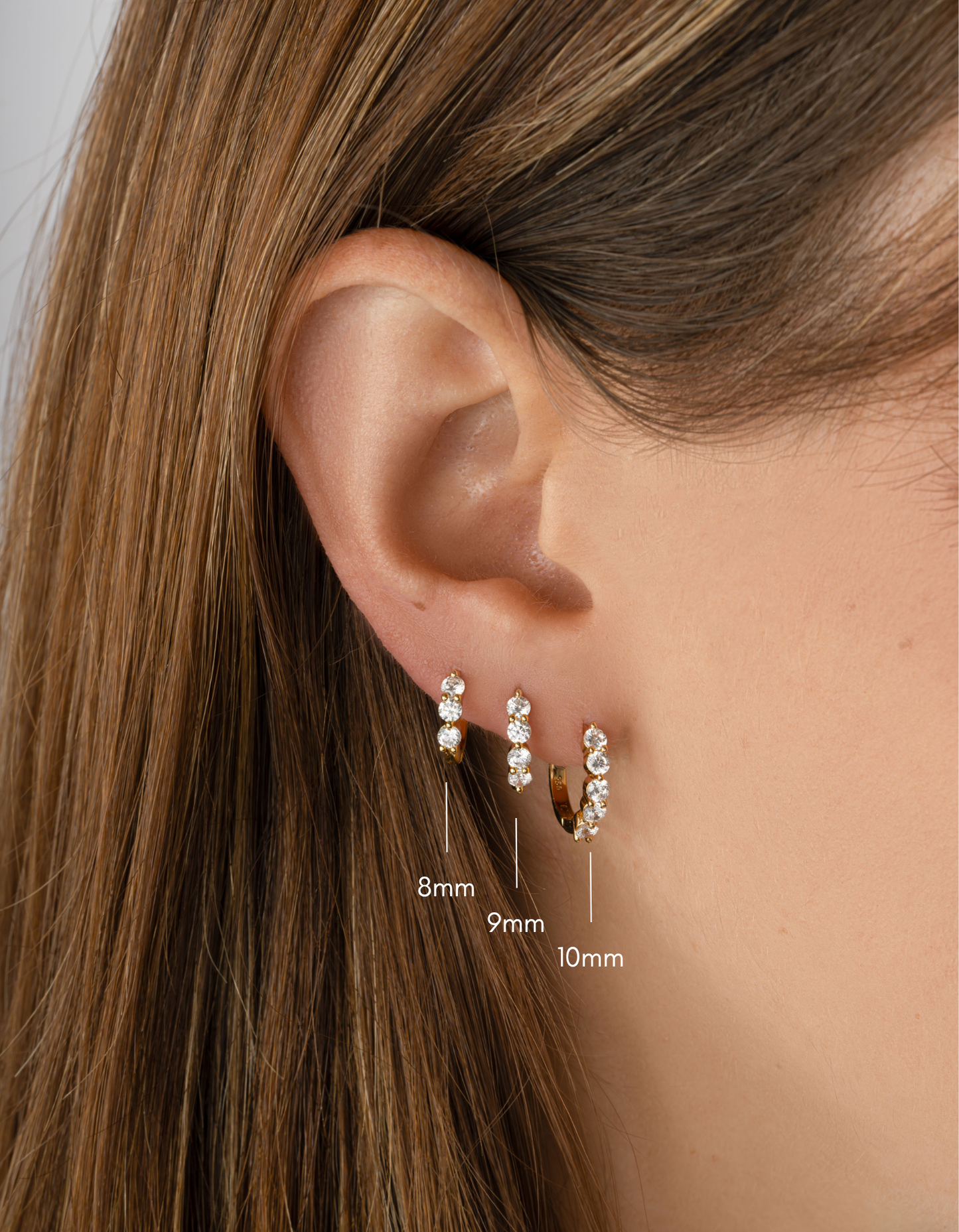 9mm Stacy Hoop Earrings