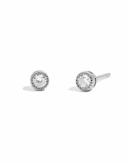 4mm Diamond Stud Earrings