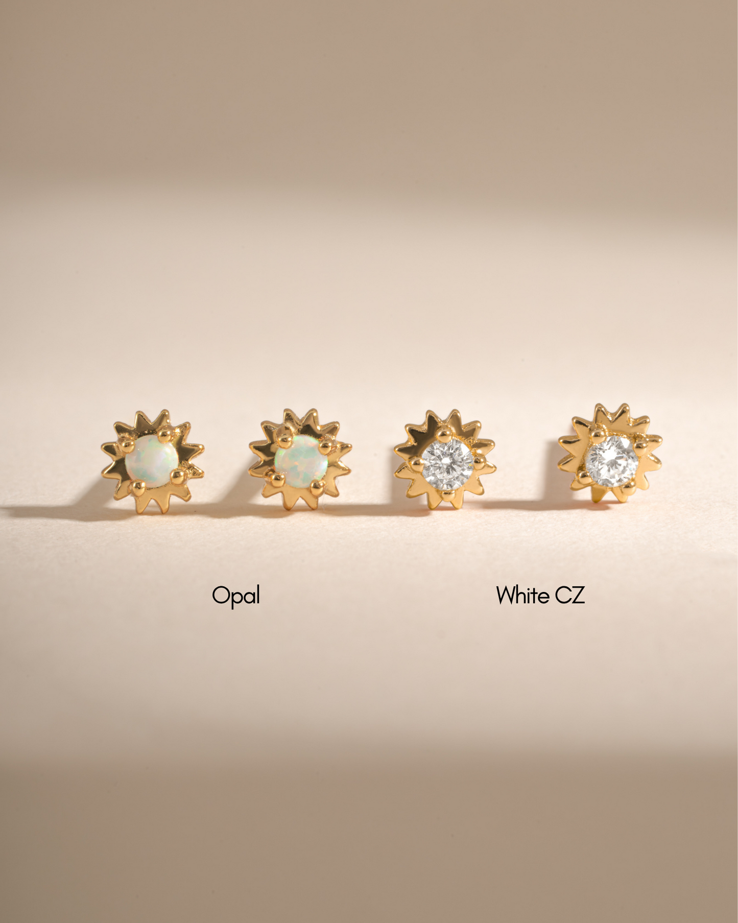 Opal Tiny Sunburst Studs