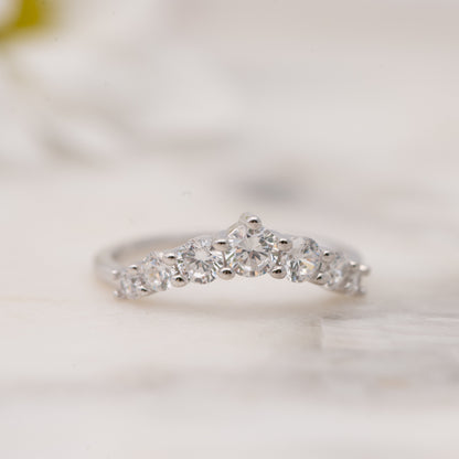 Studded Chevron Ring
