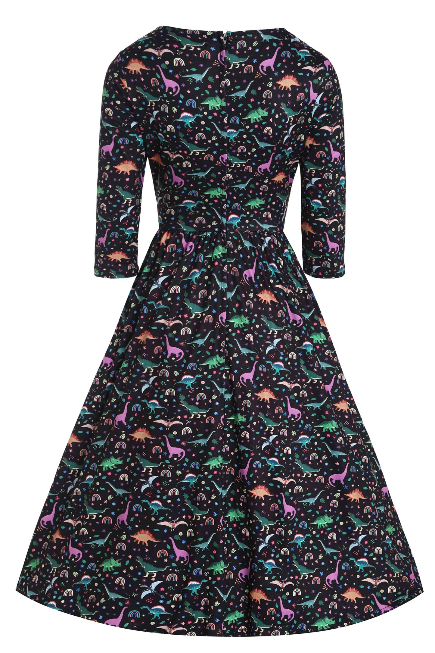 Billie Dinosaur & Rainbow Long Sleeved Dress