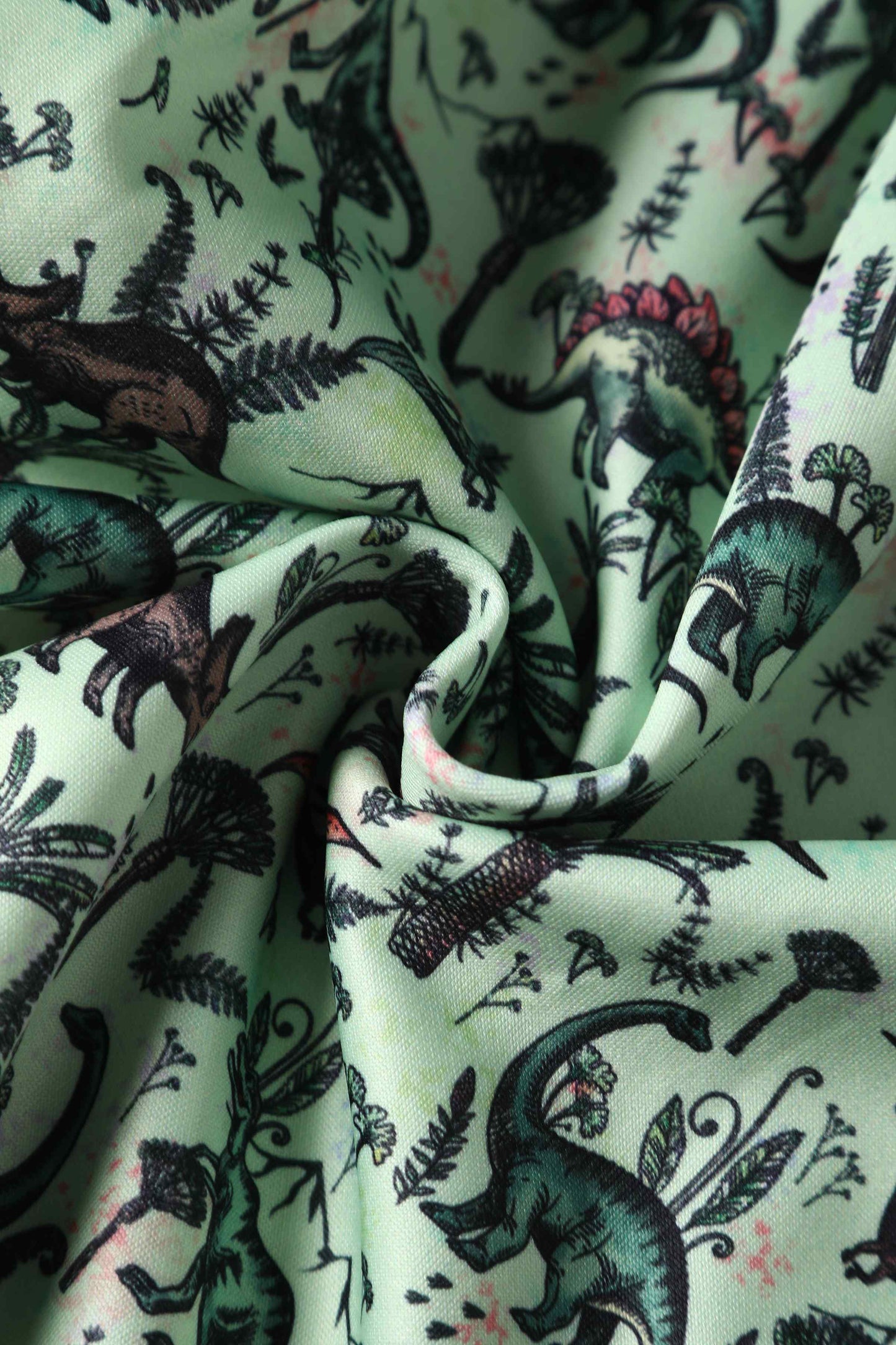 Amanda Dinosaur Green Flared Dress