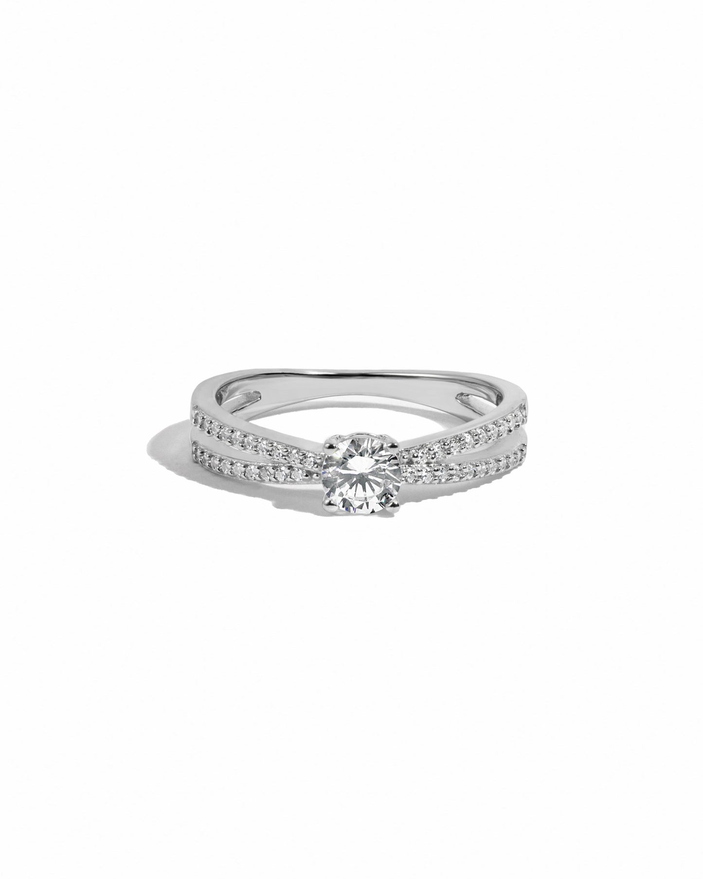 Double Shank Diamond Ring