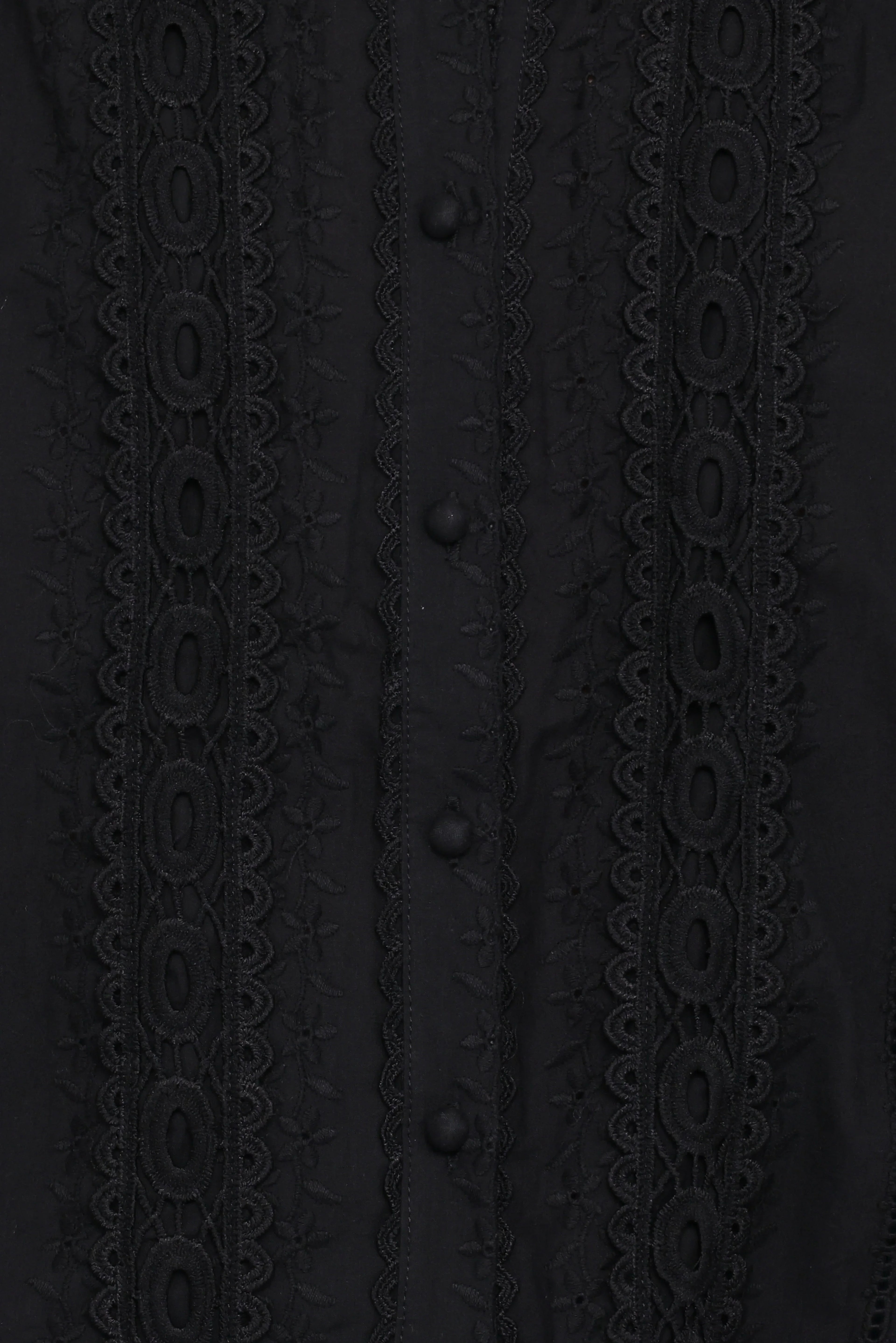 Catania Lace Inset Top - Black