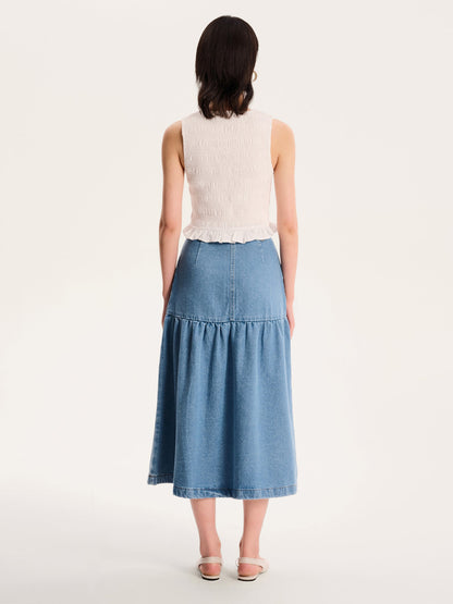 Ellie-May Skirt in Light Wash