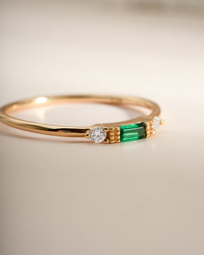 Emerald Baguette Ring