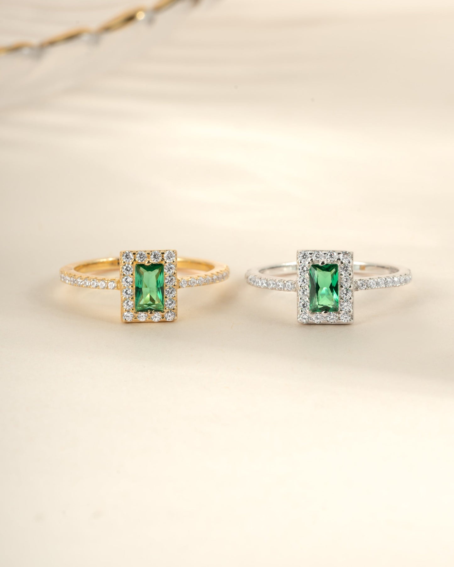 Emerald CZ Ring
