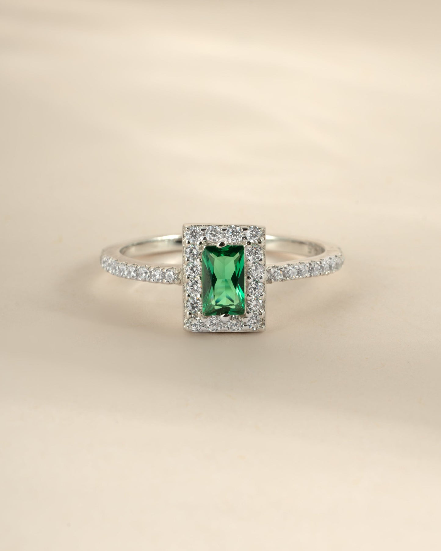 Emerald CZ Ring